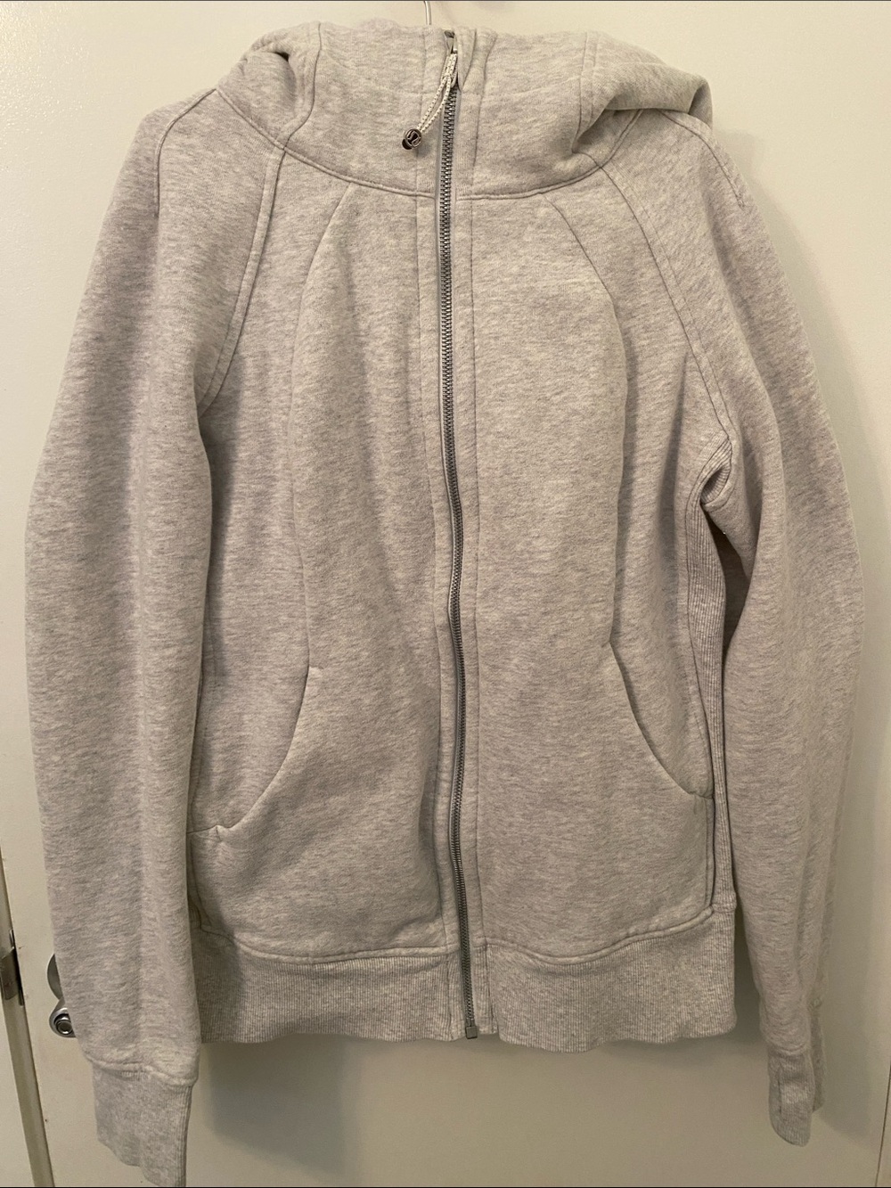 lululemon athletica Light Gray Full-Zip Hoodie Jacket - 8